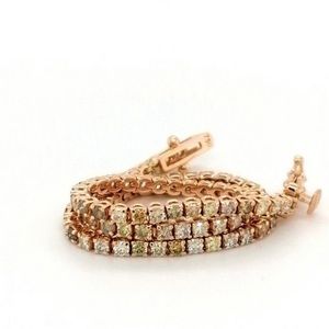 Natural Diamond tennis bracelet 2.19 ct - 18 ct gold